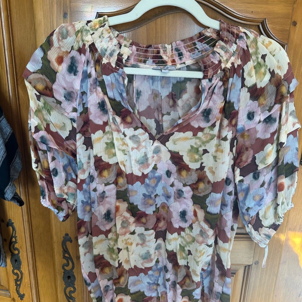 Rails Multicolor Floral Ruffle Blouse - Picture 7 of 7
